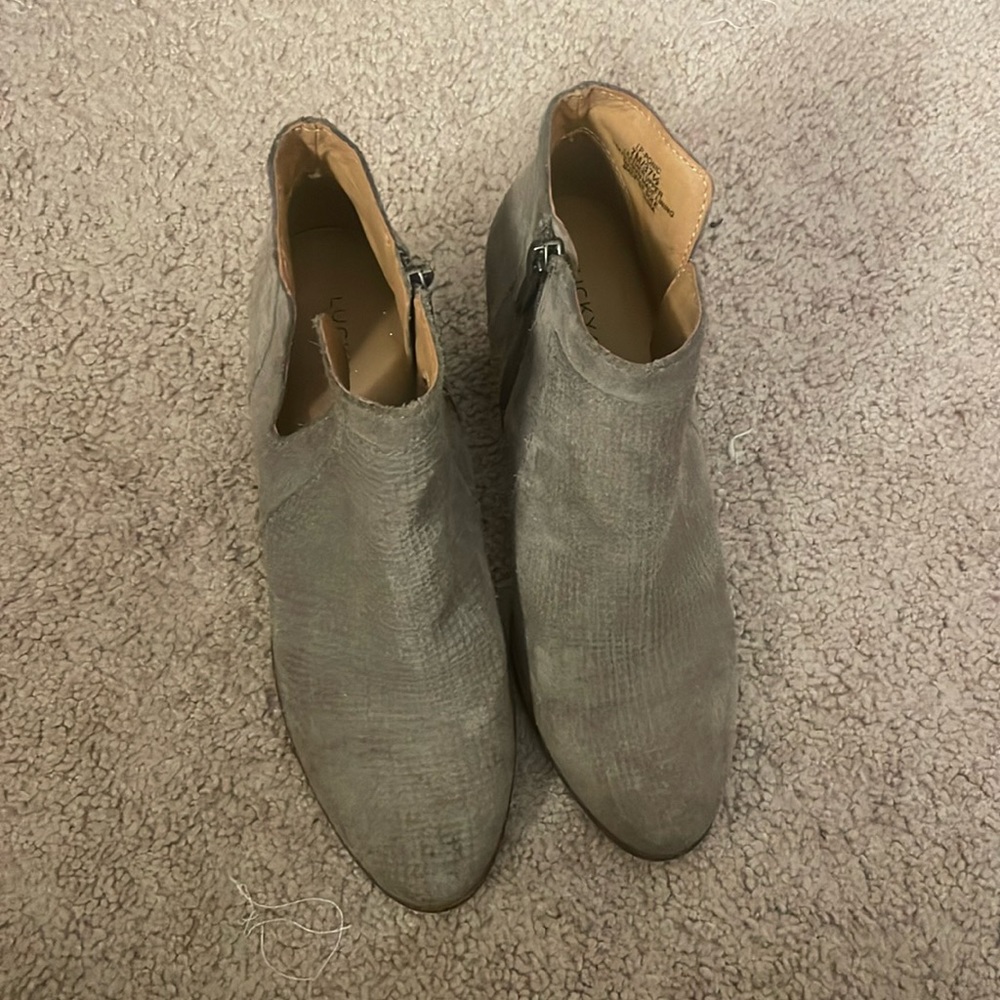 Lucky Brand Grey Ankle Bootie